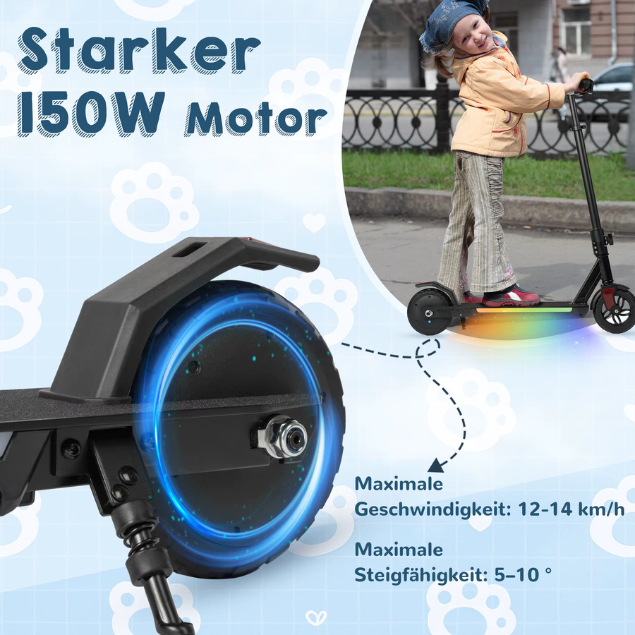 Vankel Kinder E-Scooter, Elektroroller, ab 10 Jahre - Bild 2