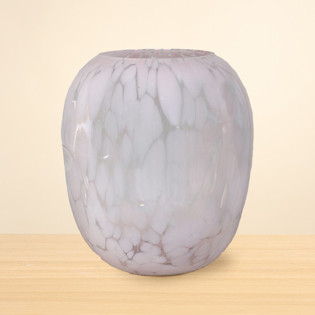 Glasvase BLUME2000 Konfetti-Design mit Bewässerungseinsatz in Rosa, Höhe: 27,0 cm, Breite: 22,0 cm, Tiefe: 22,0 cm - Bild 1