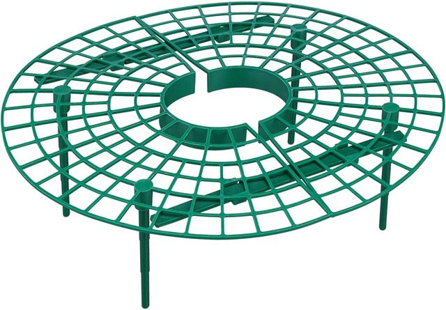 6er Set Relaxdays Erdbeerreifer aus Kunststoff in Grün als Schneckenschutz und Pflanzhilfe für Garten, Beet und Topf, Höhe: 30 cm, Breite: 10 cm - Bild 1