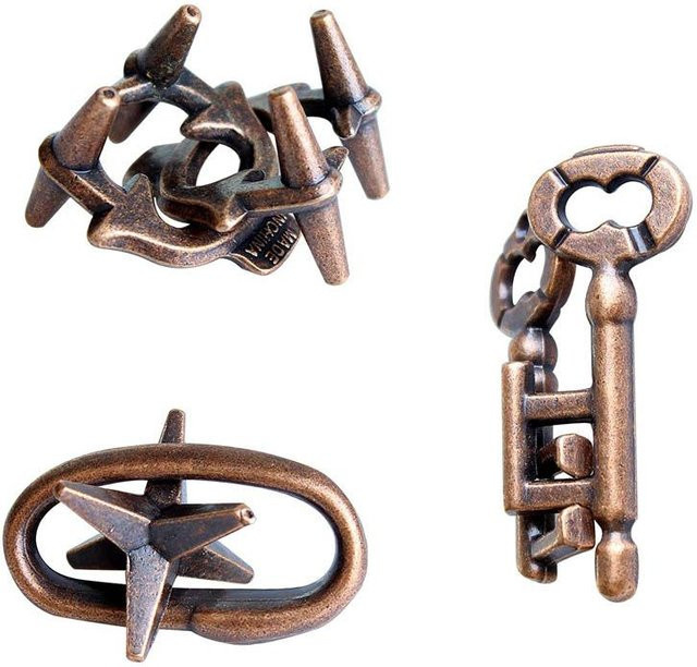 Binchi Keji Travel Metallpuzzle-Lösung, 3-teiliges Set, ab 12 Jahre - Bild 1