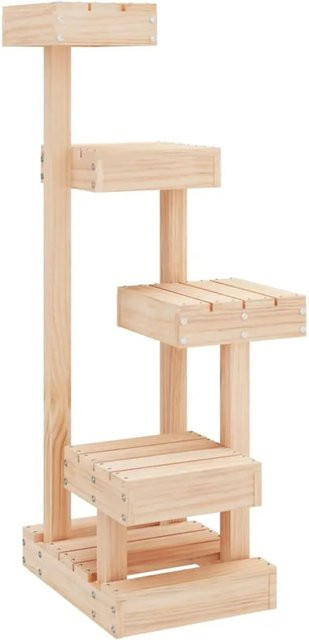 vidaXL Kratzbaum aus Massivholz Kiefer in Braun mit rustikaler Optik, B/T/H: 45,5 x 49,0 x 103,0 cm - Bild 1