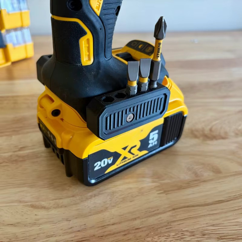 DeWalt 2-teiliger Halter und Organizer für 12V/20V Bohrer und 10 Stück 1/4-Zoll-Sechskantbits in Schwarz - Bild 2