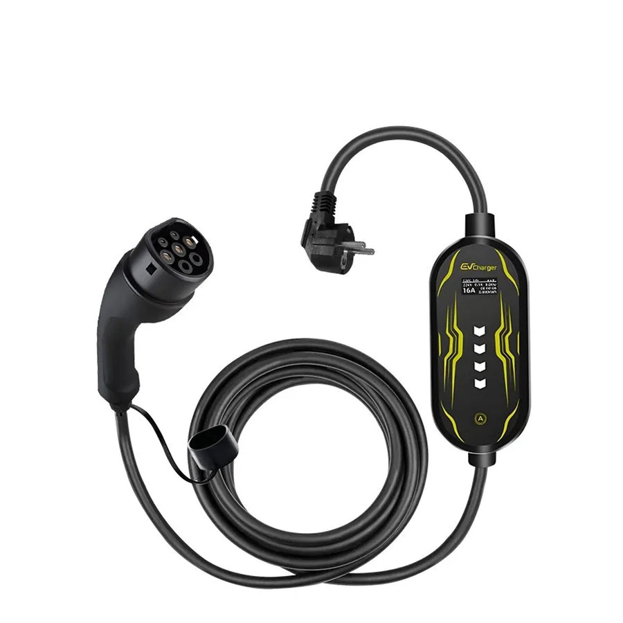 Junsun EV Ladegerät 3,5kW mit 5m Type 2 Kabel, Smart App Steuerung, 1-phasig, 6-16A, Schwarz - Bild 2