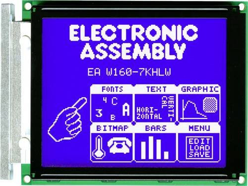 DISPLAY VISIONS LCD-Display in Blau und Weiß, B/H/T: 129 x 102 x 19,2 mm - Bild 1