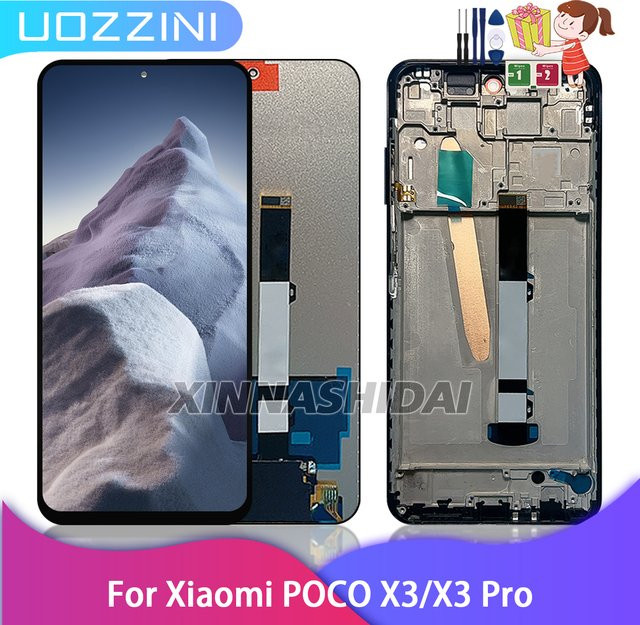 Xiaomi POCO X3/X3 Pro LCD Display mit Touch Screen Digitizer Montage in Schwarz - Bild 1