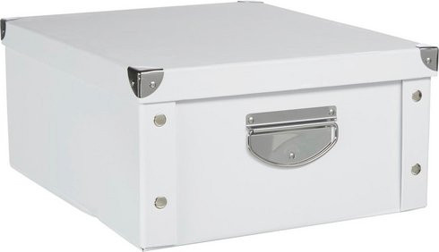 ZELLER Aufbewahrungsbox aus Papier in Weiss, B/H/L: 33 x 17 x 40 cm - Bild 1