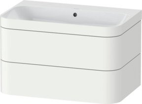 Duravit Möbelwaschtisch-Unterschrank Happy D.2 Plus in Weiß Matt mit 2 Schubladen, Wandmontage, Breite: 77,5 cm, Tiefe: 49 cm - Bild 1