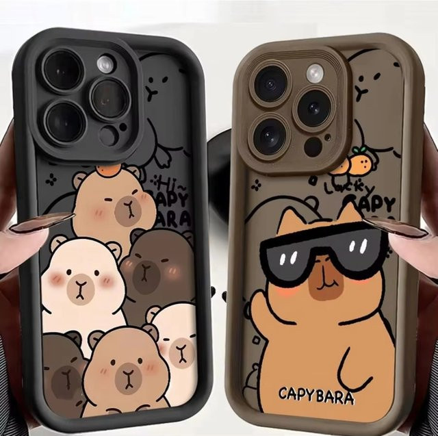 Capybara Handyhülle für Xiaomi Redmi Note 14 13 12s 12 11 10 9s 9 8 7 A5 Pro Plus 4G 5G in Multicolour aus weichem TPU - Bild 1