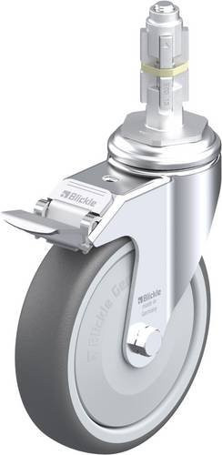 Blickle LKRA-PATH 126KF-11-FI-E13 Lenkrolle mit Feststeller in Grau und Silber, Rad-Durchmesser: 125 mm, Tragfähigkeit: 120 kg - Bild 1