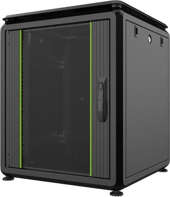 Lanview 12U Serverschrank RDL12U66BL Schwarz B: 60 cm, T: 60 cm, H: 71,9 cm - Bild 1