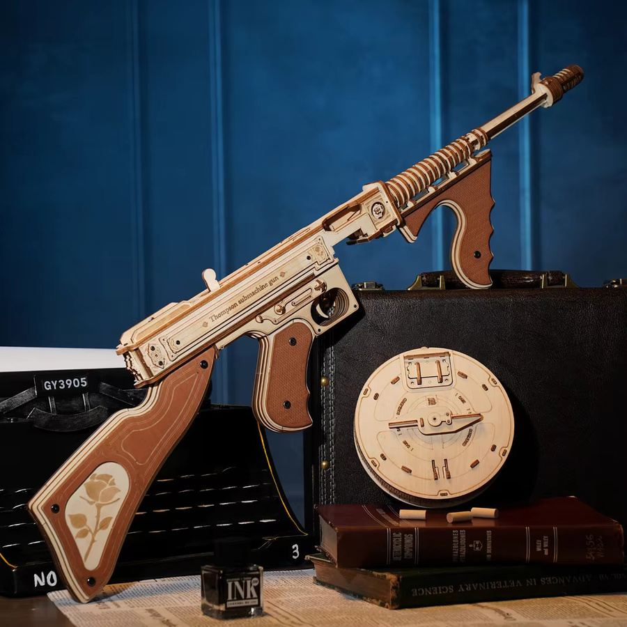 Robotime ROKR Thompson Maschinenpistole, 3D-Holzpuzzle - Bild 2