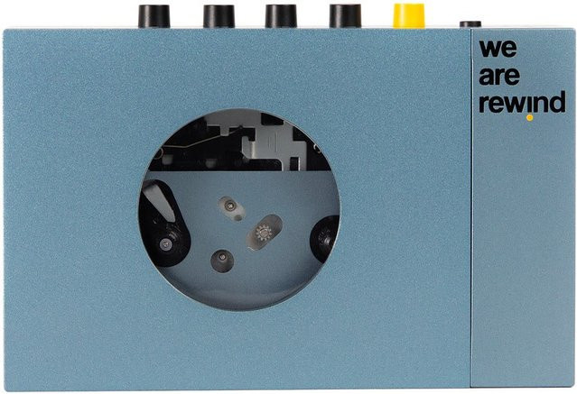 We Are Rewind Kurt Tragbarer Bluetooth Kassettenrekorder in Blau - Bild 1