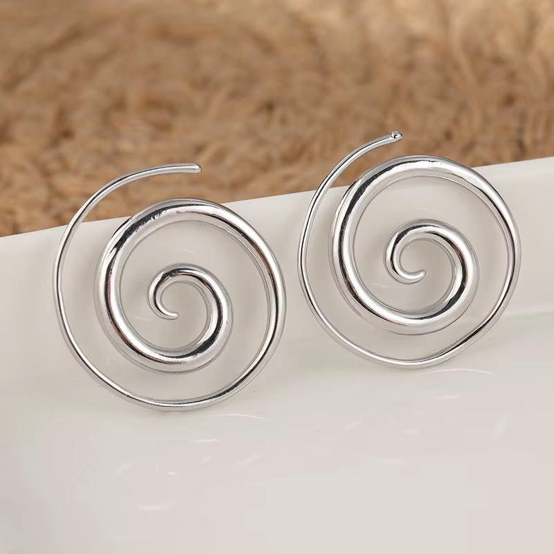 Ohrringe Retro-Spiraldesign, Unisex - Bild 2