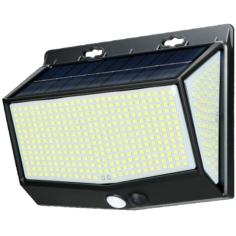 XIWANGFIRE Solar LED Außenwandleuchte mit Bewegungssensor, Wasserdichte Solar-Veranda-Lampe für Garten und Treppe, Schwarz - Bild 7