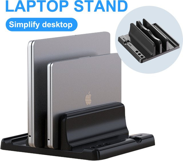 ANMONE Laptop-Ständer für MacBook, Tablet und Telefon, vertikale Aufbewahrung in Schwarz - Bild 1