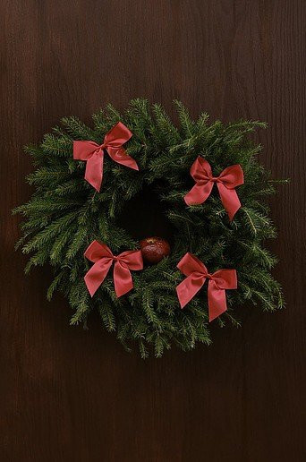 Jotex Satin Weihnachts-Anhänger 4er-Pack in Rot und Grün - Bild 1