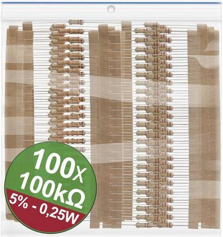 Quadrios 22P077 Kohleschicht-Widerstand Sortiment, axial bedrahtet, 0.25W, 5%, multicolor - Bild 1