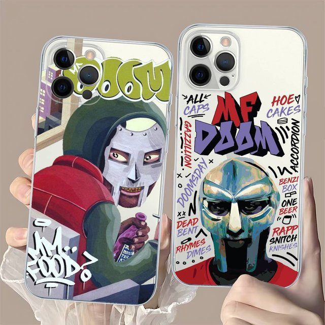 Stoßfeste transparente Hülle für Apple iPhone Modelle mit MF Doom Madlib Design - Bild 1