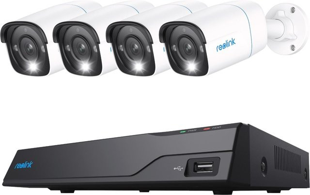 Reolink NVS8-8MB4 Videoüberwachungskit 8-Kanal mit 4 PoE Kameras in 4K Auflösung, Weiß - Bild 1