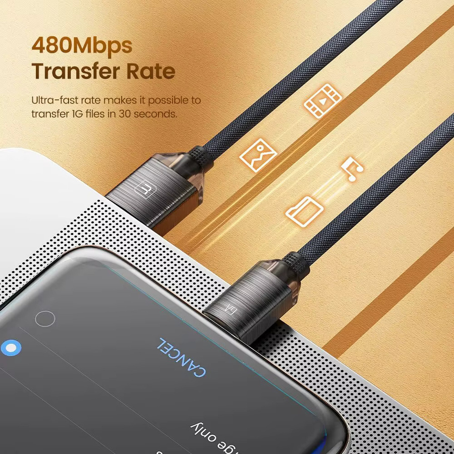 Toocki USB Typ C Kabel 6A in Blau für SuperCharge 66W/100W Schnellladung und Datenübertragung - Bild 3