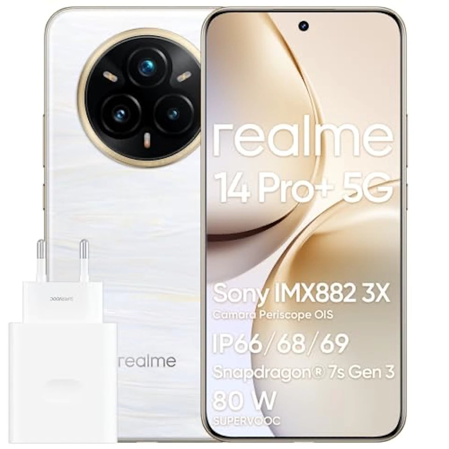 realme 14 Pro+ 5G Android-Smartphone in Grau mit 256 GB Speicher, Sony IMX896 OIS-Kamera, Qualcomm Snapdragon 7s Gen 3, 6,83 Zoll 120-Hz-Display und 5260-mAh-Akku - Bild 5