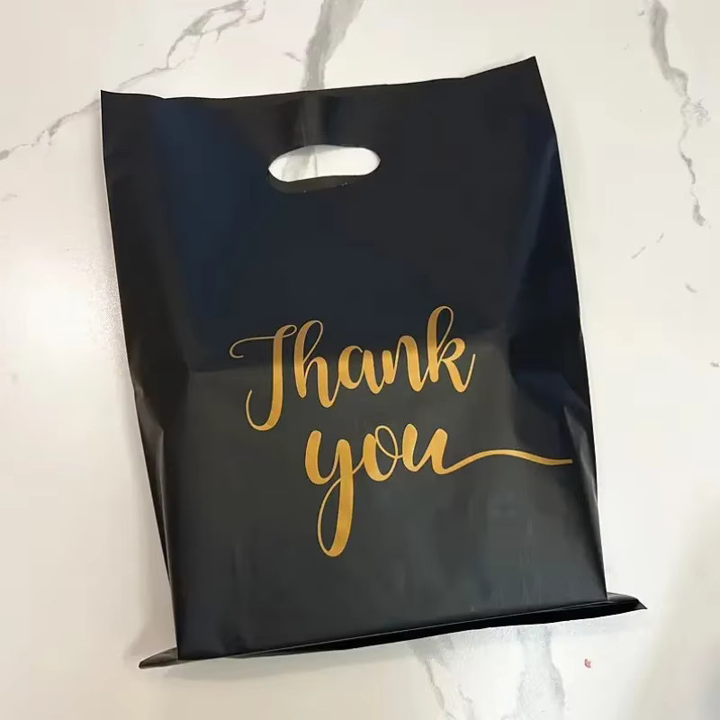 50 Stück Dankeschön-Geschenkpakete aus schwarzem Kunststoff für Party und Hochzeit - Bild 6