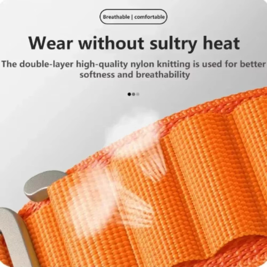 Amazfit Uhrenarmband Nylon, Schwarz, Unisex, 22/20mm - Bild 3