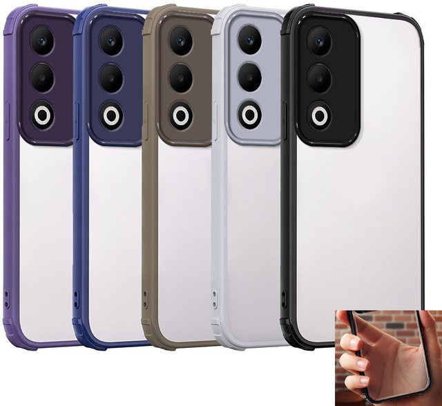 Stoßfeste Acryl-Schutzhülle für Oppo A5 4G, Oppo A5 5G und Oppo K13x in Grau - Bild 1