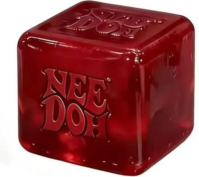 Schylling Nee-doh Nice Cube, Knetspielzeug, bordeaux, ab 0 Jahre - Bild 1