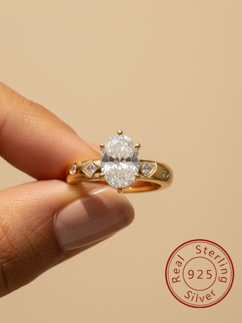 Ring 925 Silber, Zirkonia, Damen - Bild 1