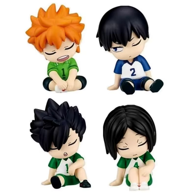 4-teiliges Bandai Haikyuu V5 Anime-Figuren Set mit schlafenden Hinata Shoyo und Kageyama Tobio Modellen in Multicolor - Bild 5