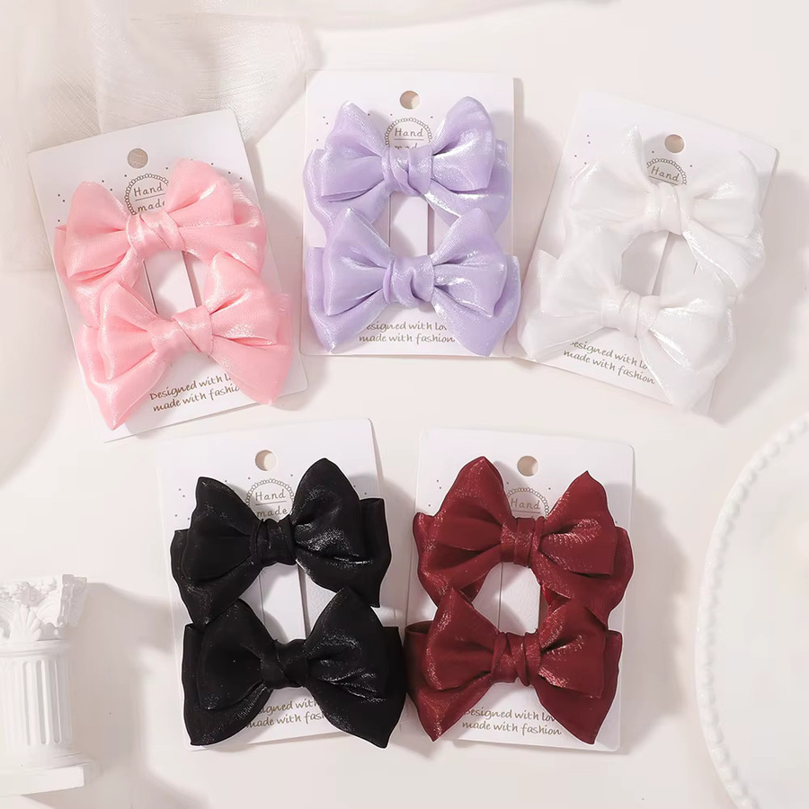 Haarspangen Chiffon-Schleife, 2 Stück, Damen, Mädchen - Bild 2