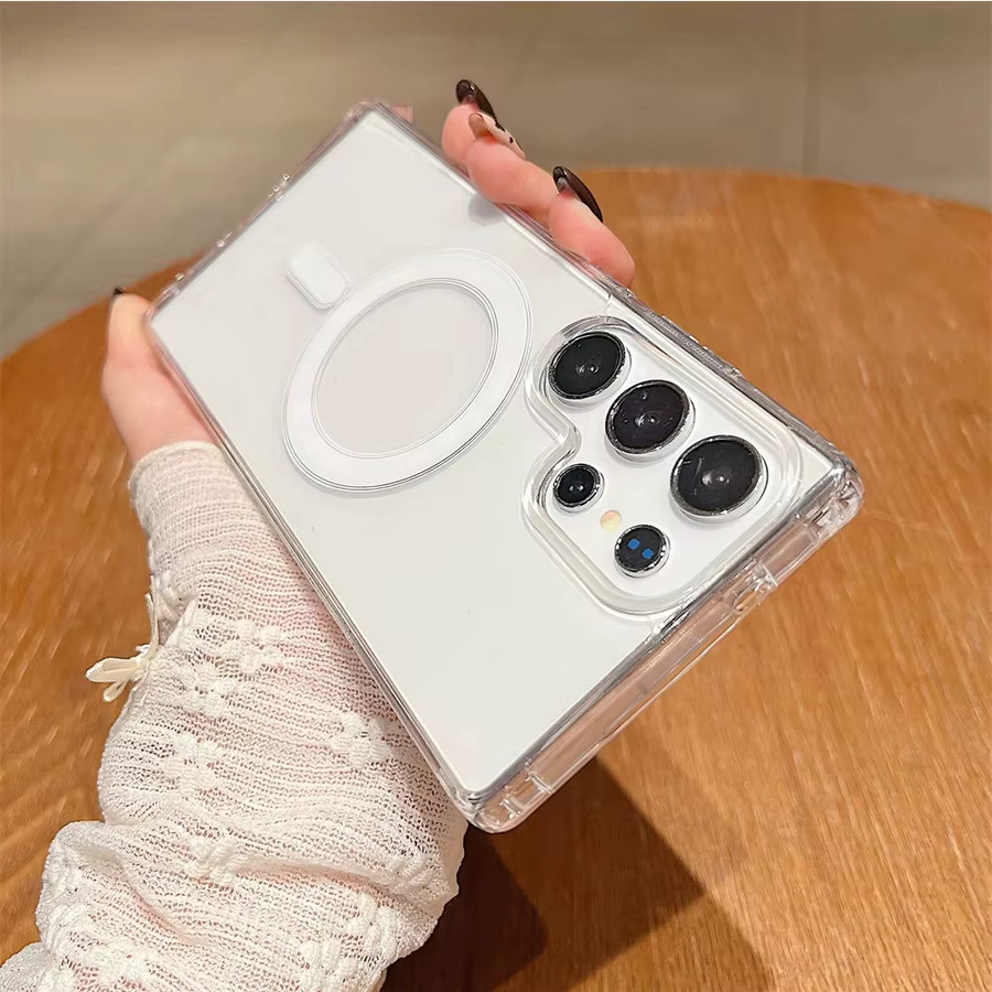 AKABEILA Transparente Magnetische Acryl Schutzhülle für Samsung Galaxy S26 S25 S24 S23 S22 Ultra und weitere Modelle - Bild 3