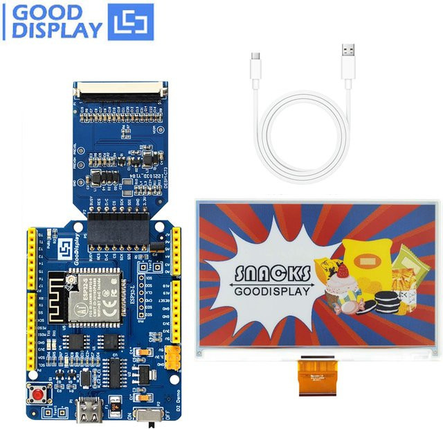 Goodisplay 7,3 Zoll E-Paper-Display-Modul mit E-Ink Spectra 6 Technologie, 6 Farben, 800x480 Pixel, SPI-Schnittstelle - Bild 1