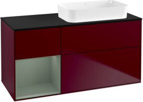 V&B Waschtischunterschrank Finion mit Regalfach links, Farbe Peony Matt, B/T: 120 x 60 cm - Bild 1