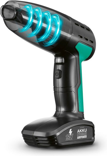EASYMAXX Akku-Handstaubsauger 11,1V schwarz/grün mit LED-Scheinwerfer und Display für die Fahrzeugreinigung - Bild 1