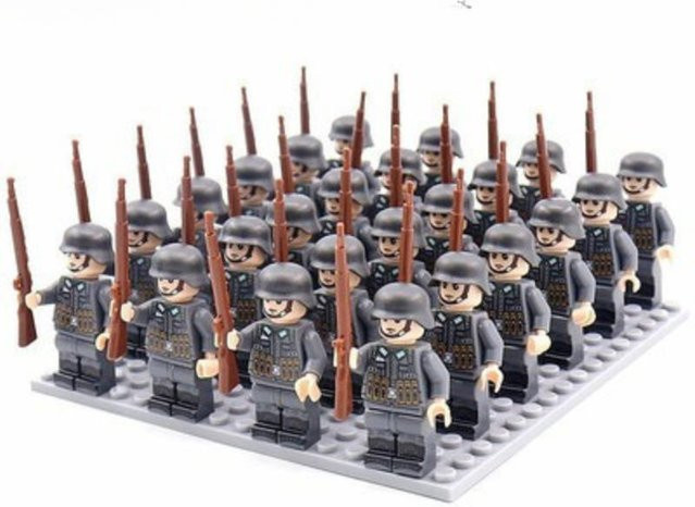 WW2 Militär Soldaten Figuren, 24-teiliges Set, ab 6 Jahren - Bild 1