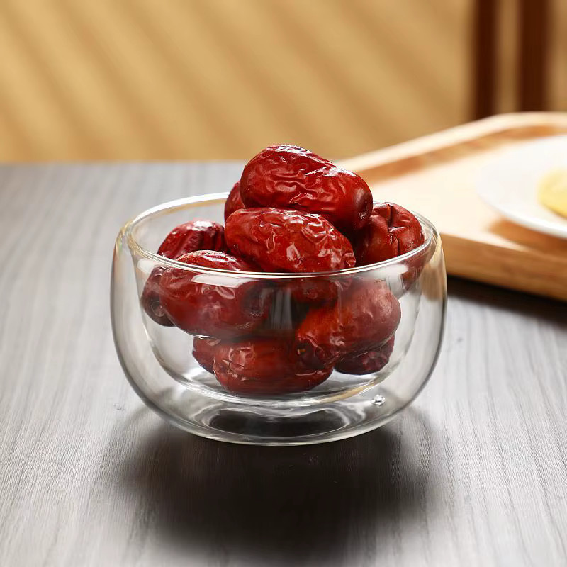 YWDL Doppelwandige Glasschüssel aus Glas, transparent, für Salat, Suppe oder Müsli, 500 ml - Bild 4