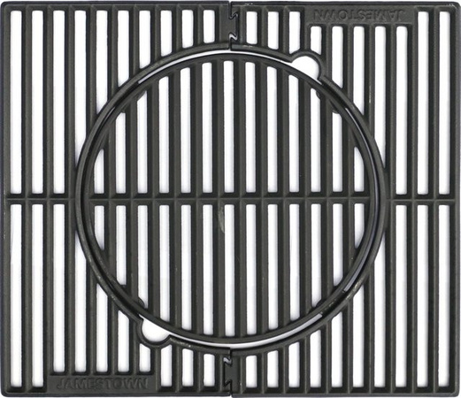 Jamestown Modularer Grillrost aus Gusseisen in Schwarz als Ersatzteil für den Gasgrill KNOX mit 2 Brennern