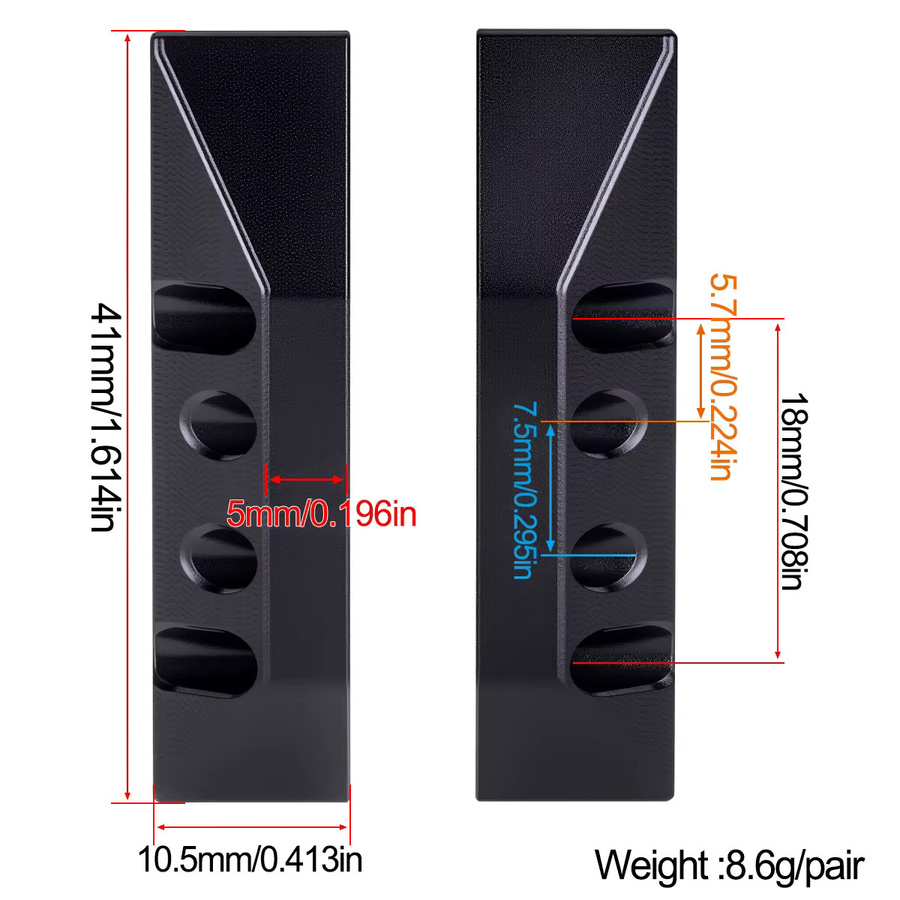 Redcat Aluminium-Seitenpedal Links Rechts, 1:32, Metall, Schwarz, Zubehör - Bild 2