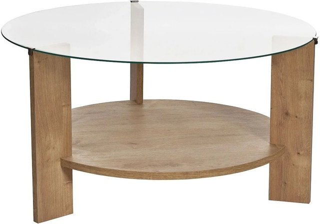 Vente-unique Couchtisch Senira Modern in Braun mit Sicherheitsglas, B/T/H: 75 x 40 x 40 cm - Bild 1
