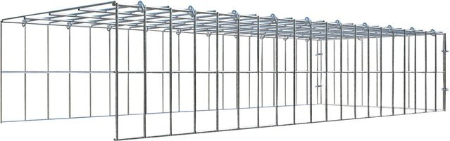 Gabiona C-Ring Anbaukorb Typ 4 in Silbergrau, B/T/H: 20 x 40 x 100 cm, Maschenweite 5 x 10 cm - Bild 1