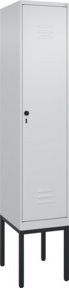 C+P Spind Classic PLUS Garderobenschrank mit 1 Abteil, Gestell in Grau und Schwarz, H x B x T: 212 x 40 x 50 cm - Bild 1