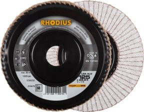 RHODIUS TOPline LGA ALU PACK Fächerschleifscheibe K60, Durchmesser: 125 mm, Bohrung: 22,23 mm - Bild 1