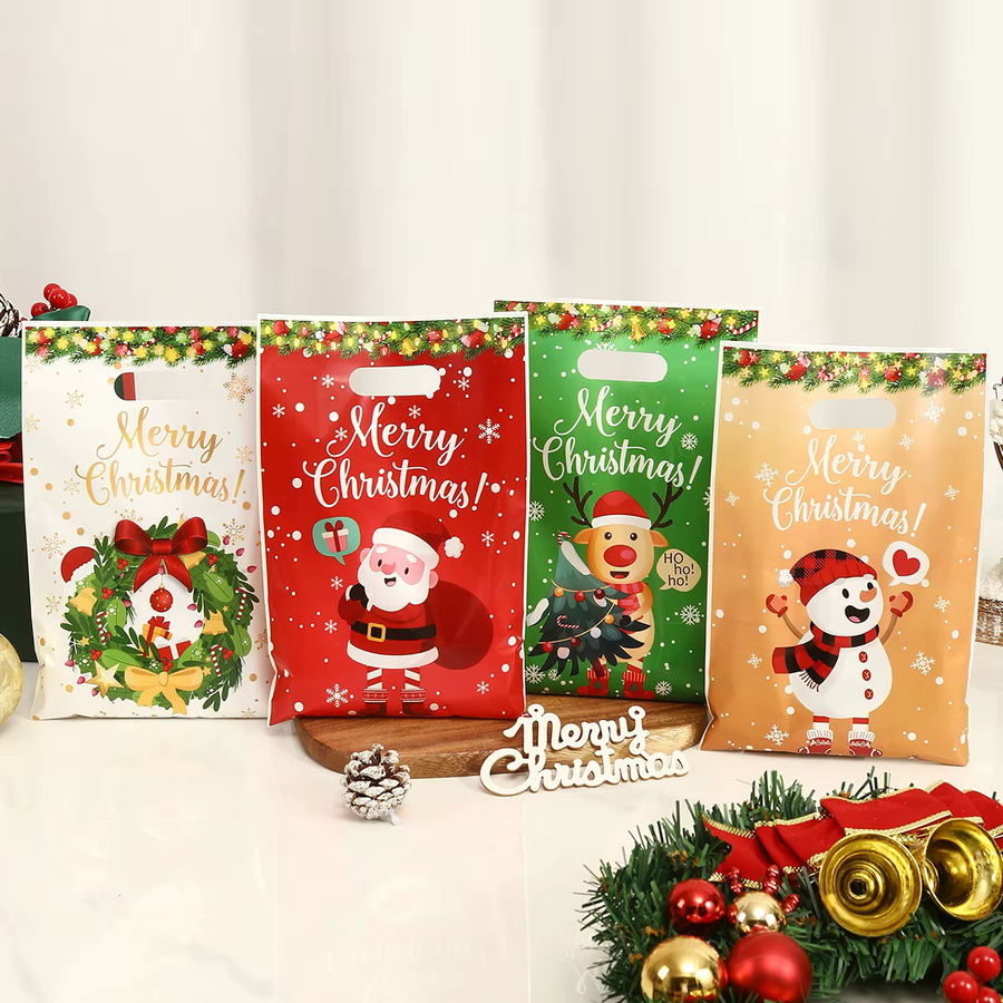 Weihnachtliche Süßigkeiten- und Keksverpackung mit Santa Claus und Schneemann Motiven in Mehrfarbig - Bild 2