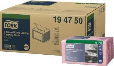 Tork Reinigungstücher Papier Rot 40 Stück - Bild 1
