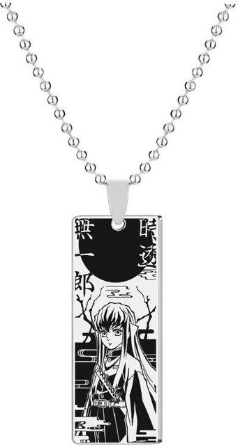 YiYuYiHua Halskette, Edelstahl, Weiß, Unisex - Bild 1