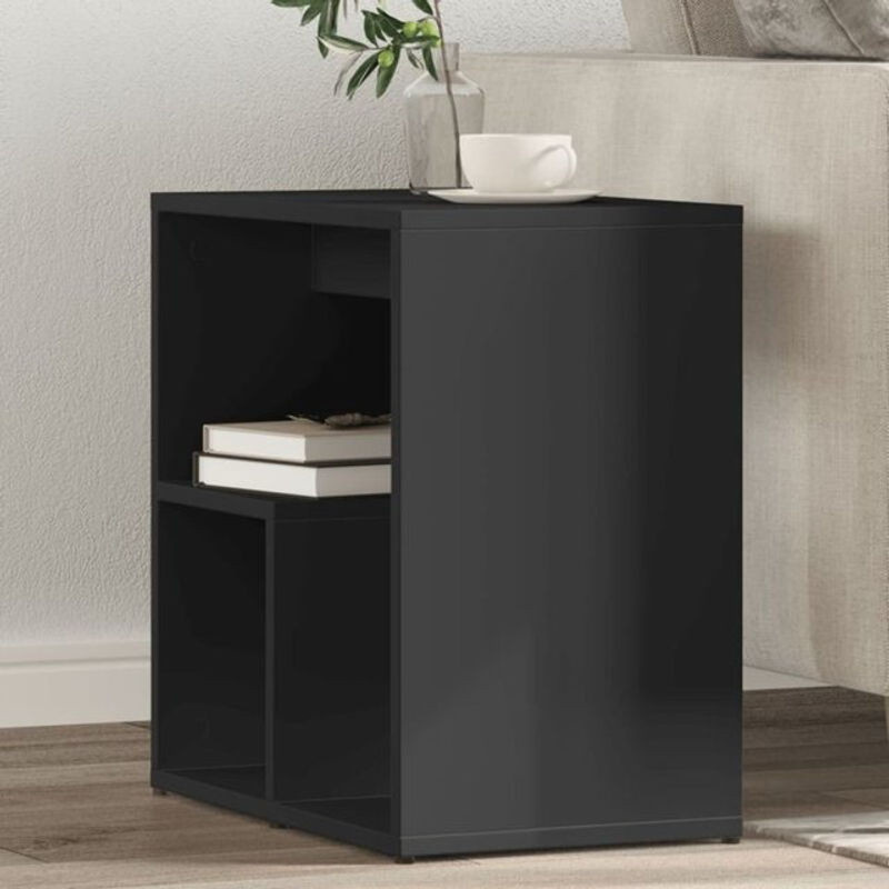 Vidaxl Beistelltisch Set 2er Pack Schwarz aus Holz, minimalistisches Design, H x B x T: 50 x 30 x 50 cm - Bild 1