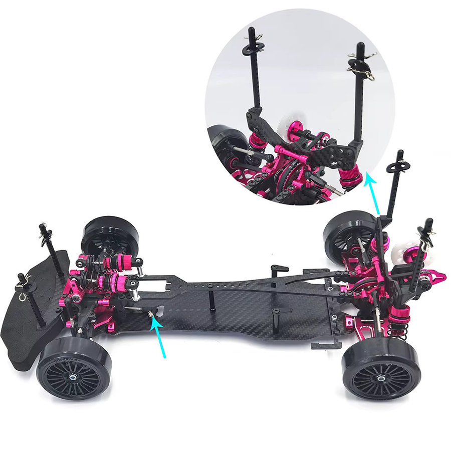 Axspeed Sakura D5S Rahmen Kit Legierung & CF Pink - Bild 2