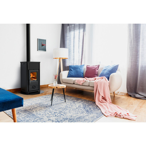 La Nordica-Extraflame Kaminofen Silla aus Stahl in Schwarz und Anthrazit mit 6,6 kW Leistung und Automatik - Bild 3